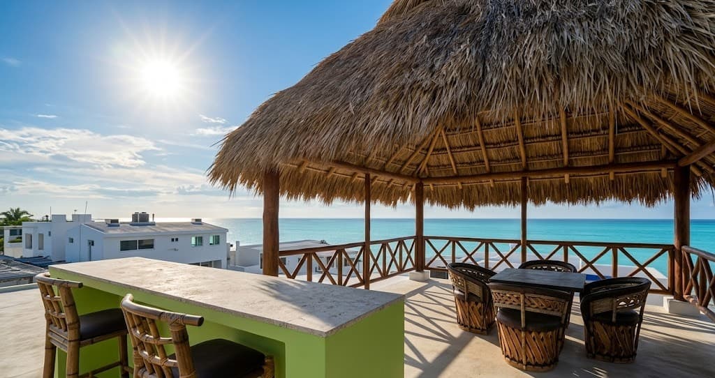 Casa de playa en Chelem con rooftop